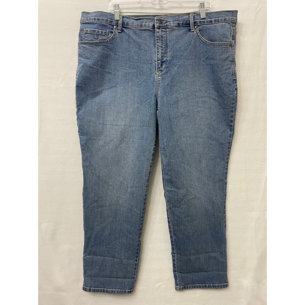 New Gloria Vanderbilt Amanda Jeans 20W Short Blue Tapered Leg Supreme Stretch